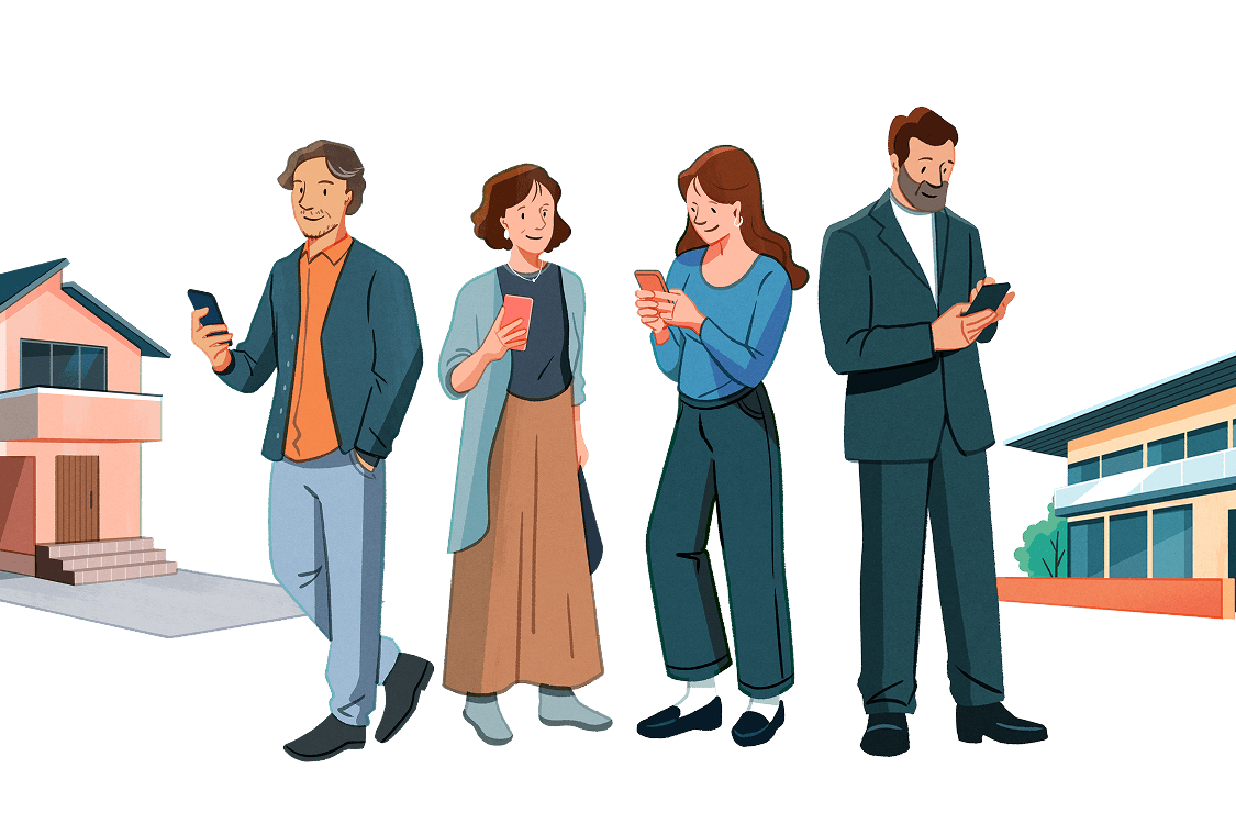 スマートフォンで手軽に駐車場の貸出管理をするオーナー